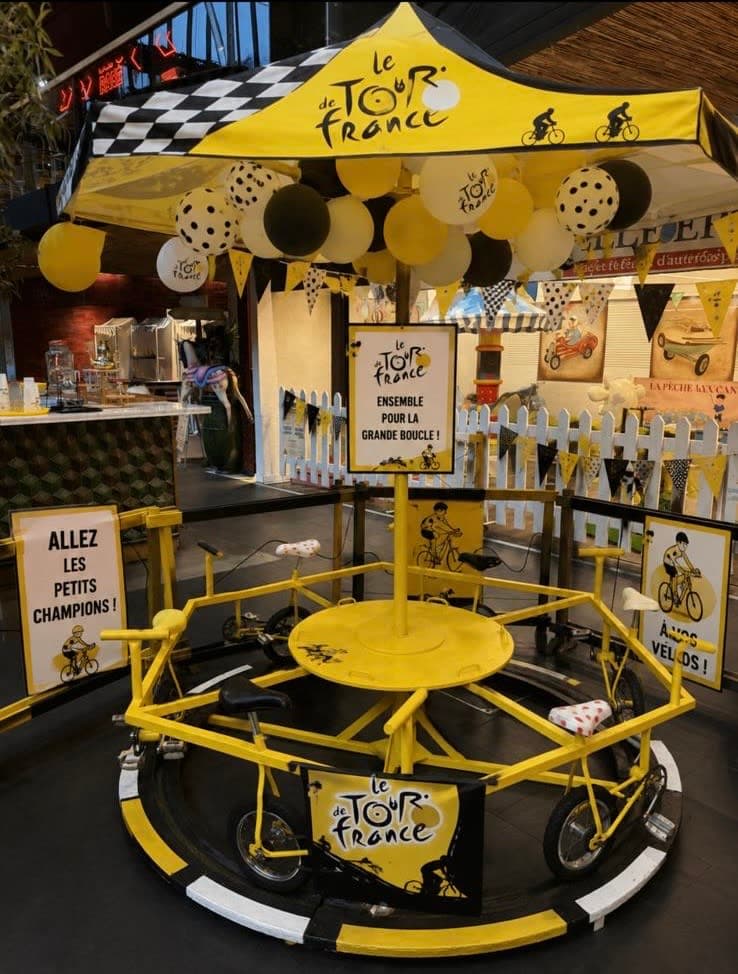 Manège Carrousel « Tour de France » à vélos – 6 places – 100% écologique
