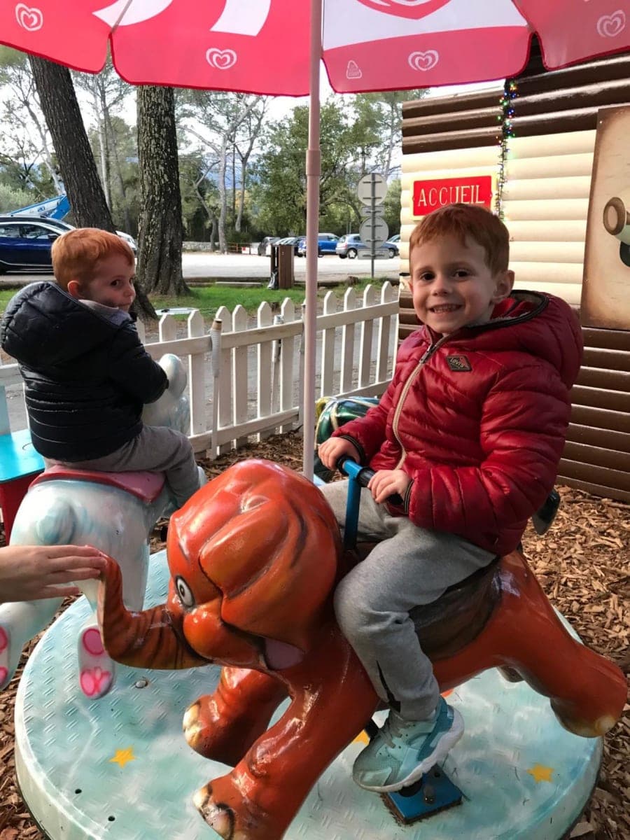 Carrousel Animaux – 3 places – Éléphant, Cheval & Souris – 100% écologique